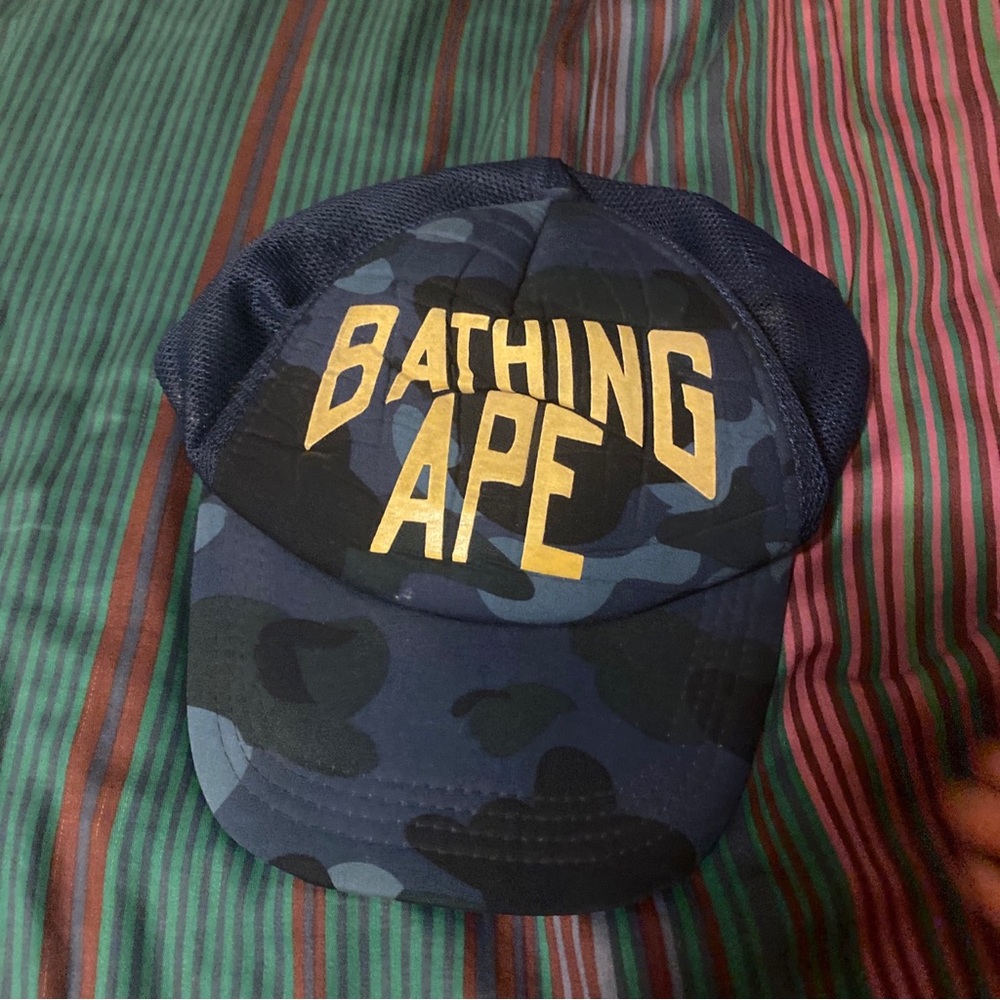 Bape a bathing ape trucker hat blue camo